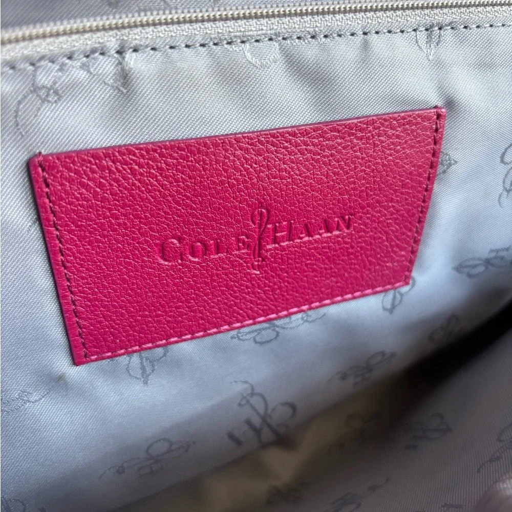 Cole Haan Leather Tote in Hot Pink - Picture 15 of 16